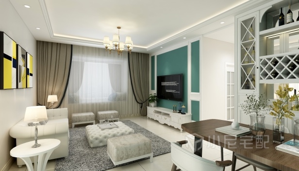 120㎡/三室兩廳一衛(wèi)/美式 120㎡/三室兩廳一衛(wèi)/美式