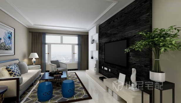 96㎡/兩室一廳一衛(wèi)/混搭