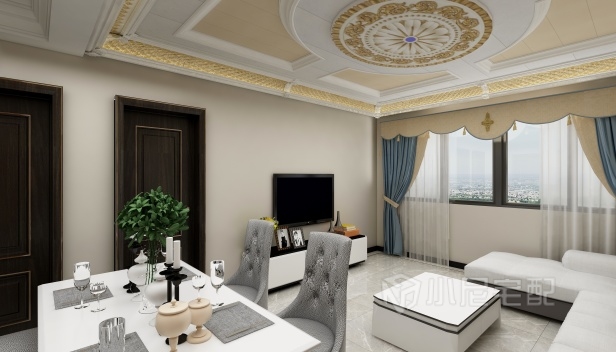 85㎡/三室一廳一衛(wèi)/歐式