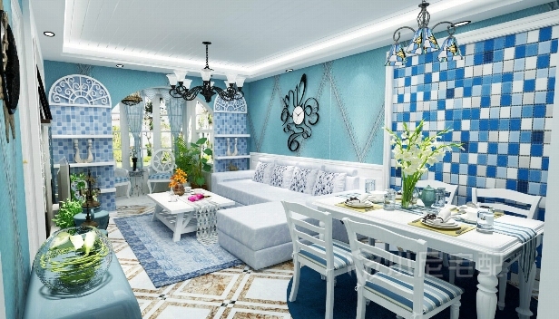 90㎡/兩室兩廳一衛(wèi)/地中海 90㎡/兩室兩廳一衛(wèi)/地中海