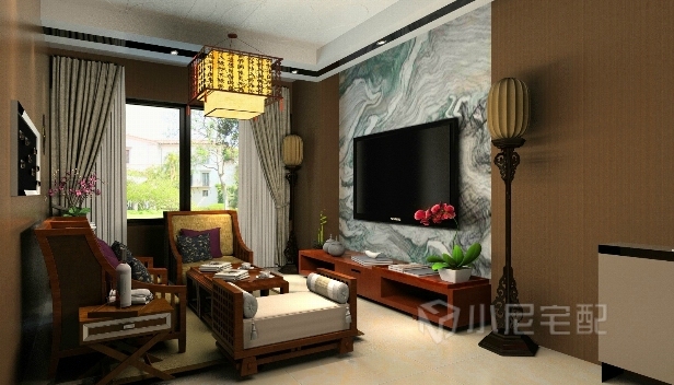 90㎡/兩室兩廳一衛(wèi)/新古典